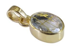 Riyo Multi Gold Plated Rutile Quartz CZ Pendant studly wholesale jewelry store G
