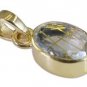 Riyo Multi Gold Plated Rutile Quartz CZ Pendant studly wholesale jewelry store G