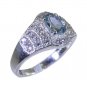 Riyo Blue  925 sterling silver Blue Topaz  Ring angelic buy handmade jewellery S