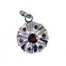 Riyo Garnet Filigree Silver Jewelry Nautical Pendant L 1in Spgar-26034
