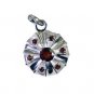 Riyo Garnet Filigree Silver Jewelry Nautical Pendant L 1in Spgar-26034