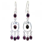 Riyo Garnet Silver Jewelry Companies Spring Hoop Earrings L 2in Segar-26001