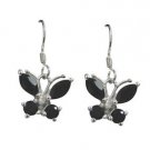 Riyo A Black Onyx 925 Solid Sterling Silver Graceful Earring L 1in Sebon-6041