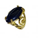 Riyo Black Onyx Base Matel Y Gold Claddagh Ring Sz 4 Gprbon4-6071