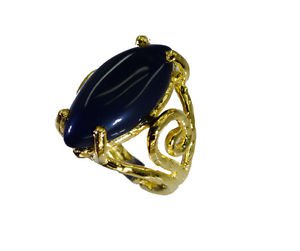 Riyo Black Onyx Base Matel Y Gold Claddagh Ring Sz 4 Gprbon4-6071