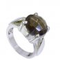 Riyo Smoky Quartz Silver Prom Jewelry Class Ring Sz 6 Srsqu6-76022