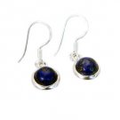 Riyo Lapis Lazuli Victorian Silver Jewellery Dangle Earrings L 1in Sella-44014