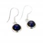 Riyo Lapis Lazuli Victorian Silver Jewellery Dangle Earrings L 1in Sella-44014