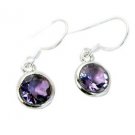 Riyo Amethyst Fake Silver Jewelry Valentine Earring L 1in Seame-2043