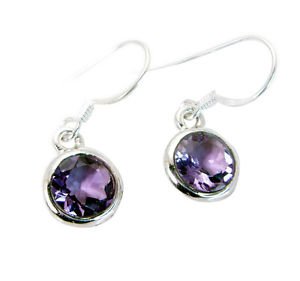 Riyo Amethyst Fake Silver Jewelry Valentine Earring L 1in Seame-2043