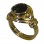 Riyo Brown gold Plated Smoky Quartz Ring aesthetic jewelry store design GPRSQU6