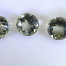 Green amethyst loose Stone 1 Pieces 11 x 11 mm Round Green faceted Gemstone