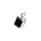 Riyo Garnet Ethnic Silver Jewelry Red Carpet Style Pendant L 0.5in Spgar-26014