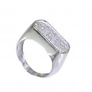 Riyo White High End Silver Jewelry Silver Promise Ring Sz 6.5 Srw