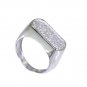 Riyo White High End Silver Jewelry Silver Promise Ring Sz 6.5 Srw