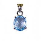 Riyo Blue Topaz Womens Silver Jewellery By The Yard Pendant L 0.5in Spbto-10067