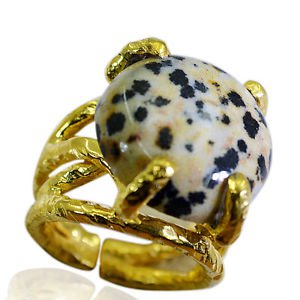 Riyo Jasper 18 Kt Gold Plated Bridal Rings Sz 6 Gprjas6-40003