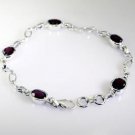 Riyo Garnet Brushed Jewellery Silver Bracelet L 7.5in Sbragar-26015