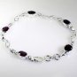 Riyo Garnet Brushed Jewellery Silver Bracelet L 7.5in Sbragar-26015