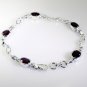 Riyo Garnet Brushed Jewellery Silver Bracelet L 7.5in Sbragar-26015