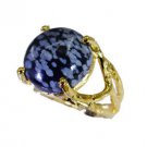 Riyo Jasper  Gold Plated  Mori Ring Sz 5 Gprjas5-40005