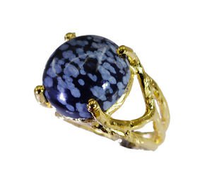 Riyo Jasper  Gold Plated  Mori Ring Sz 5 Gprjas5-40005