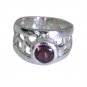 Riyo Garnet Silver Vintage Jewelry Silver Love Ring Sz 6 Srgar6-26023