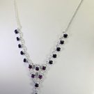 Riyo Garnet Pure Jewellery Big Silver Necklace L 16in Sngar-26002