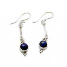 Riyo Blue Lapis Lazuli 925 Solid Sterling Silver Burnished Earring L 1in Sella-4