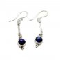 Riyo Blue Lapis Lazuli 925 Solid Sterling Silver Burnished Earring L 1in Sella-4