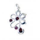 Riyo Garnet Jewelry 925 Silver Earring Pendant Set L 1.2in Spgar-26082
