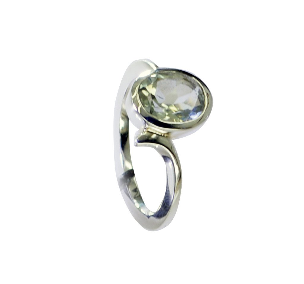 Riyo Green Amethyst Silver Jewelry Wholesaler Antique Silver Ring Sz 6.5 Srgam6.