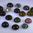 Tourmaline loose Stone 1 Pieces 7 x 7 mm Round Multi cabochon Gemstone
