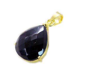 Riyogems Black Onyx Gold Plated Jewellery Antique Pendant L 1.5in Gppbon-6047
