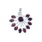 Riyo Garnet Initial Silver Jewelry Elephant Pendant L 1in Spgar-26077