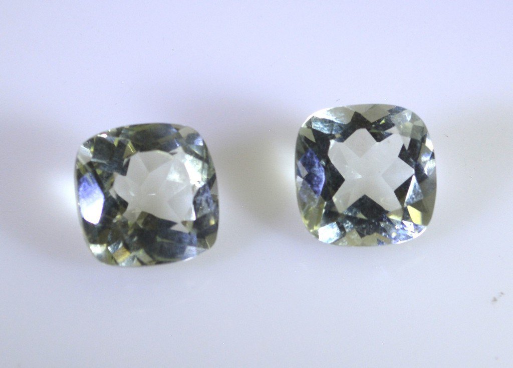 Green amethyst loose Stone 1 Pieces 11 x 11 mm Princess Green faceted Gemstone