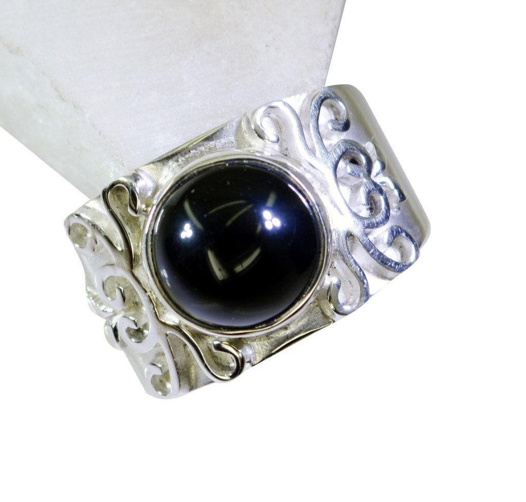 Riyo Black Onyx Famous Silver Designers Silver Ring Sz 8 Srbon8-6016