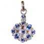 Riyo Blue Topaz Stylish Silver Jewellery Stud Pendant L 1in Spbto-10032