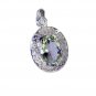 Riyo Green Amethyst Custom Silver Jewelry Love Pendants L 1in Spgam-28030