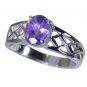 Riyo Purple 925 sterling silver Amethyst Ring sexy raw gemstone jewelry SRAME90-
