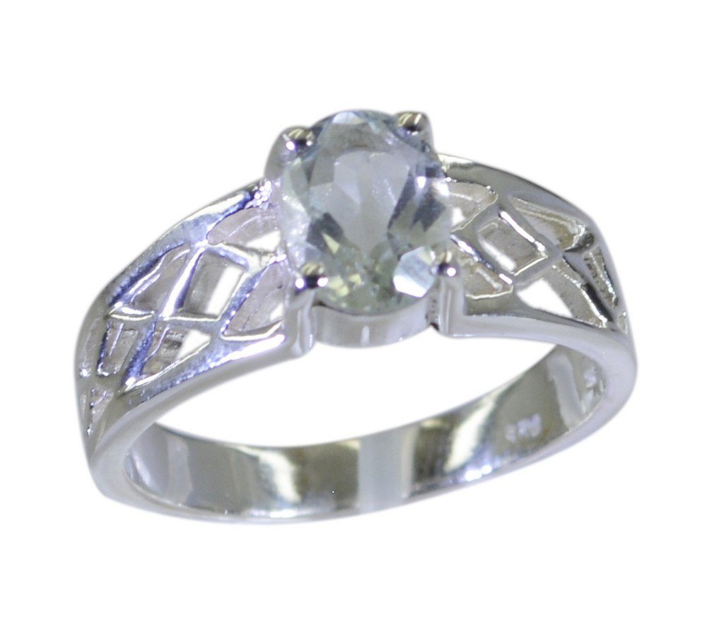 Riyo Green 925 sterling silver Green Amethyst Ring slightly fashion gemstone jew