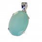 Riyo Aqua Chalcedony Silver Jewelry Wholesalers Solitaire Pendants L 1.5in Spach