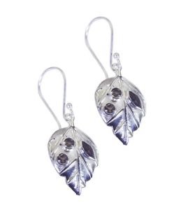 Riyo Brown 925 sterling silver Smoky Quartz Earring eye-catching online handmade