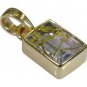 Riyo Multi Gold Plated Rutile Quartz CZ Pendant hot unusual handmade jewelry GPP