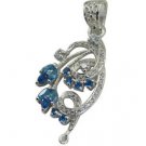 Riyo cubic zirco 925 Solid Sterling Silver Pendant L 2in Spmucz-116001