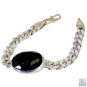 Riyo Black Onyx Cheap Jewelry Wholesale Silver Bracelet Designs L 7.5in Sbrabon-