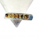 Riyo Citrine Silver Handprint Jewellery Silver Infinity Ring Sz 6 Srcit6-14027