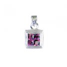 Riyo Garnet Personalised Silver Animal Pendants L 0.7in Spgar-26112