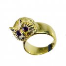 Garnet Gold Plated Fashion Friendship Ring