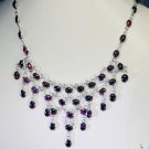 Riyo Garnet Plain Jewellery Believe Necklace Silver L 16in Sngar-26001